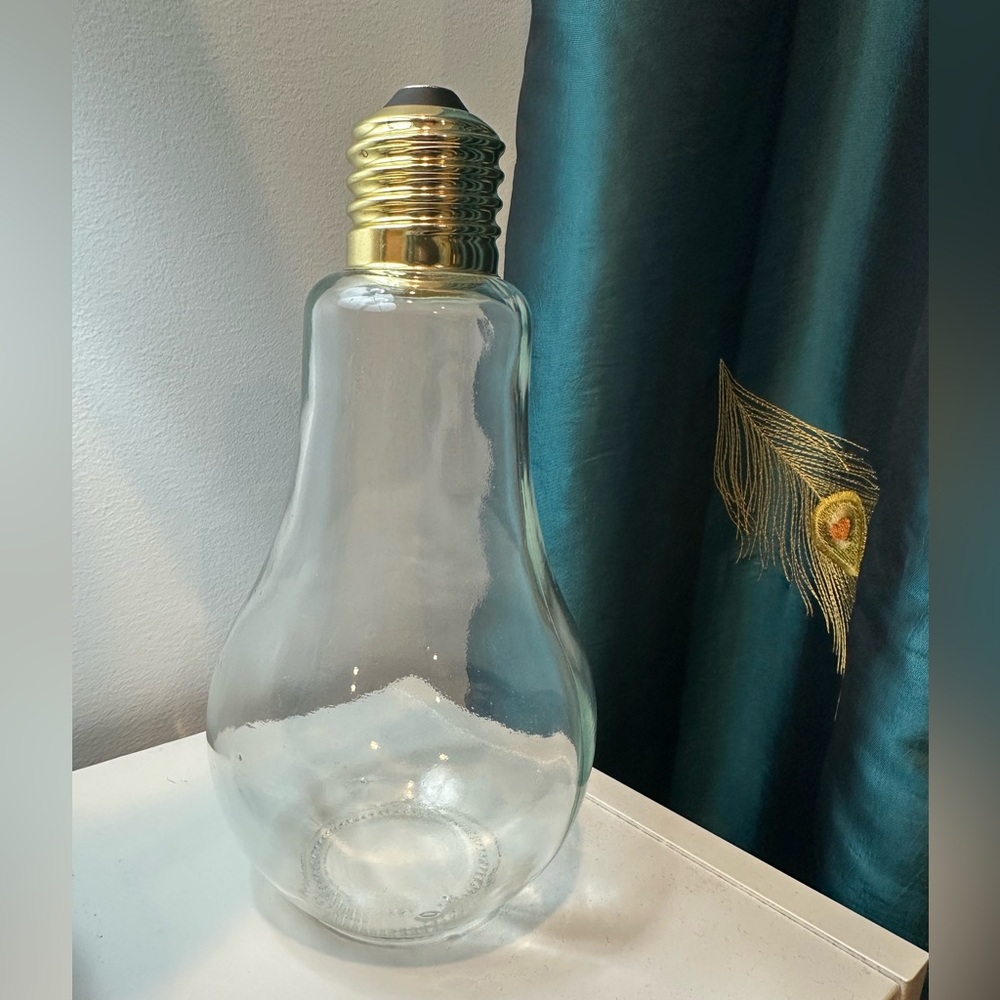 Gold and Clear Glass Decorative Vase